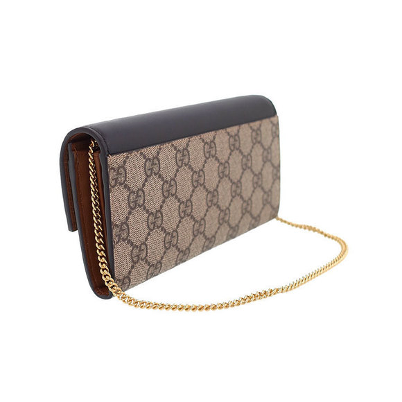 Gucci Padlock GG Supreme Chain Wallet - Picture 2 of 9